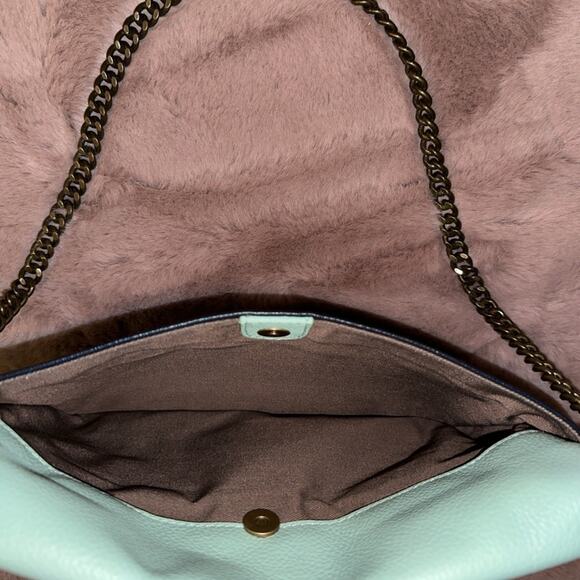 J CREW Envelope Clutch in Crossbody Purse Navy & Light Blue - Picture 2 of 8